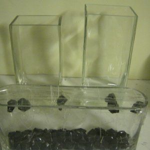 clear glass ground vases xmas gift